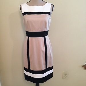 TAHITI ARTHUR S LEVINE cotton color block dress